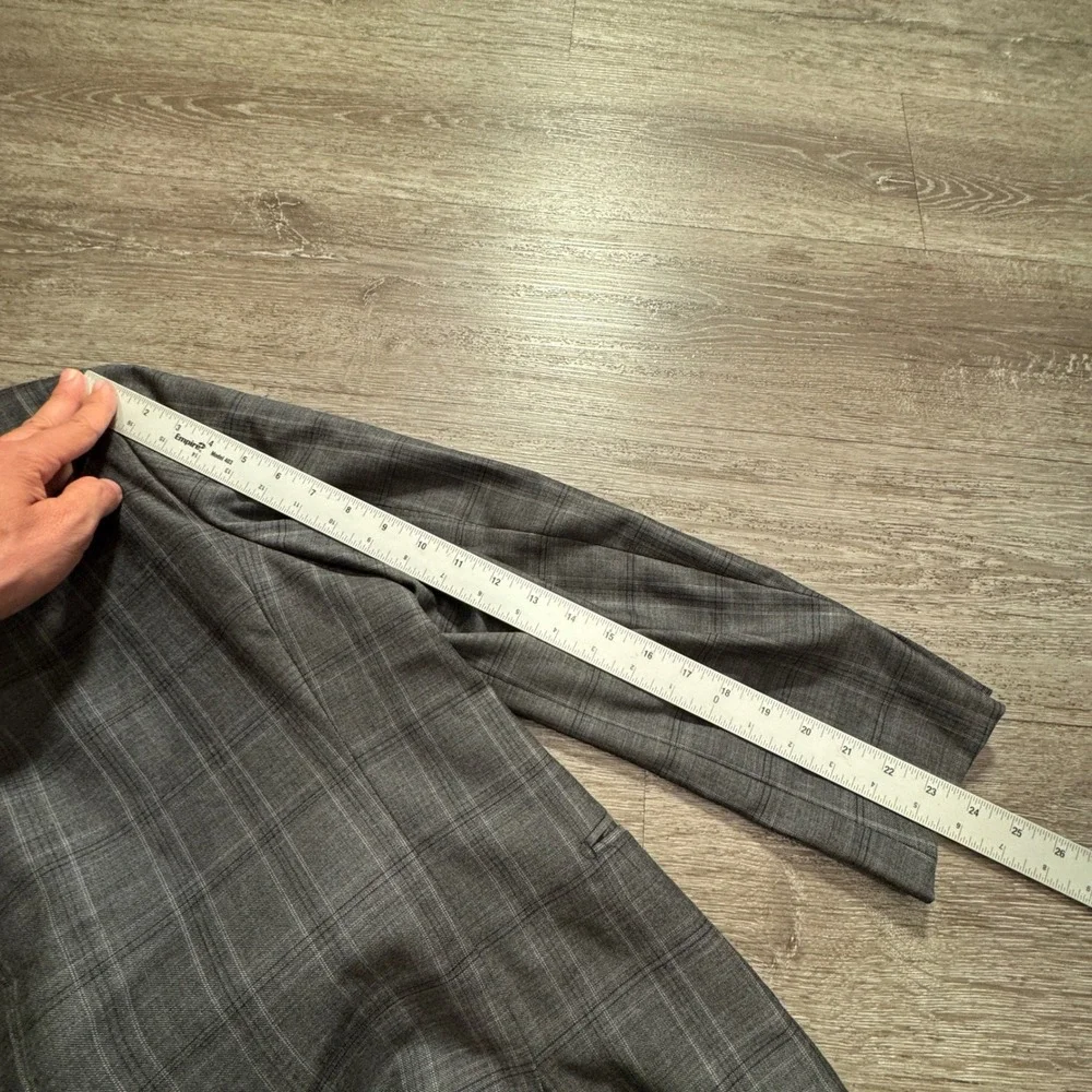 Zanetti Porto Blazer Men 42S Gray Plaid Wool Lanificio Di Biella Luxury Coat